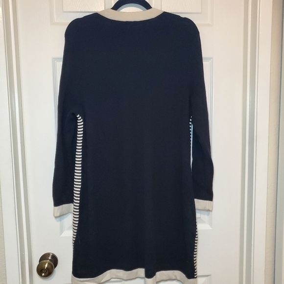 Talbots Women's Black and White Cardigan Stripe Sz XLP - Picture 5 of 9